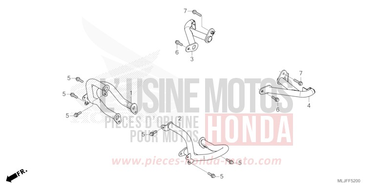 MOTORSCHUTZVORRICHTUNG von Gold Wing MAT BALLISTIC BLACK METALLIC (NHA86) von 2025
